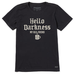 Women's Hello Darkness Coffee Short Sleeve Tee