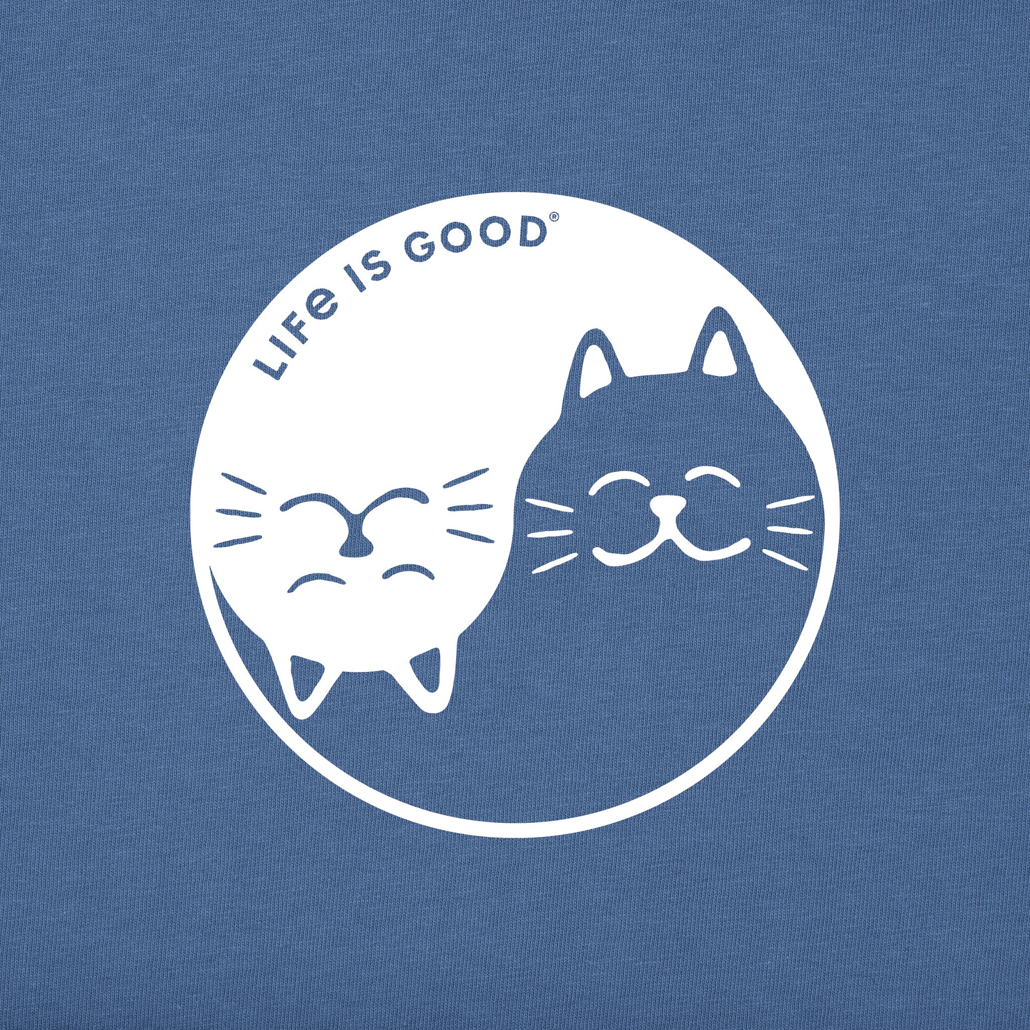 Women's Cat Yin and Yang Short Sleeve Vee
