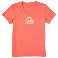 Women's I'll Be Watching You Short Sleeve Vee