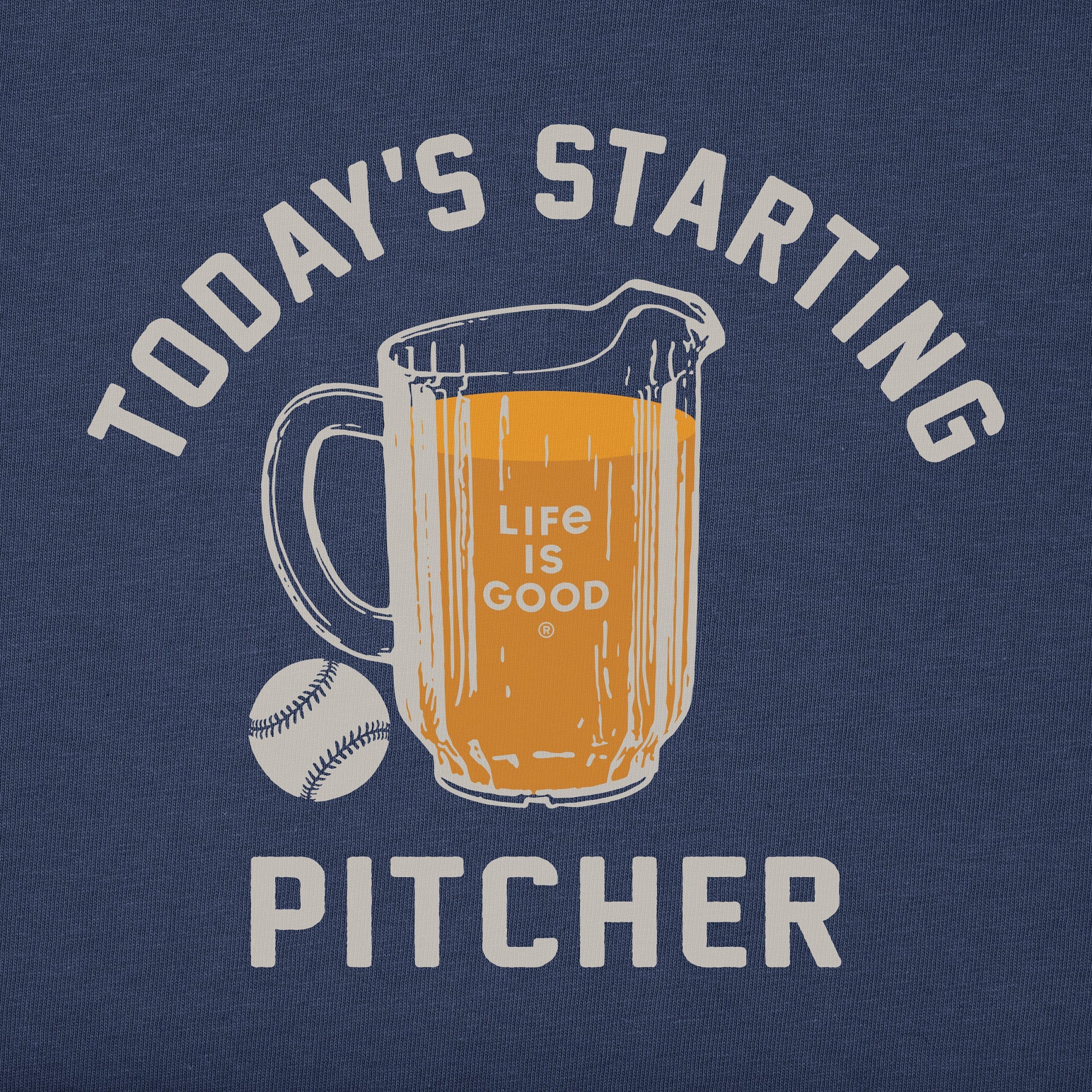 Men's Today's Starting Pitcher Short Sleeve Crusher Tee
