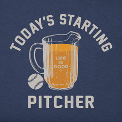 Men's Today's Starting Pitcher Short Sleeve Crusher Tee