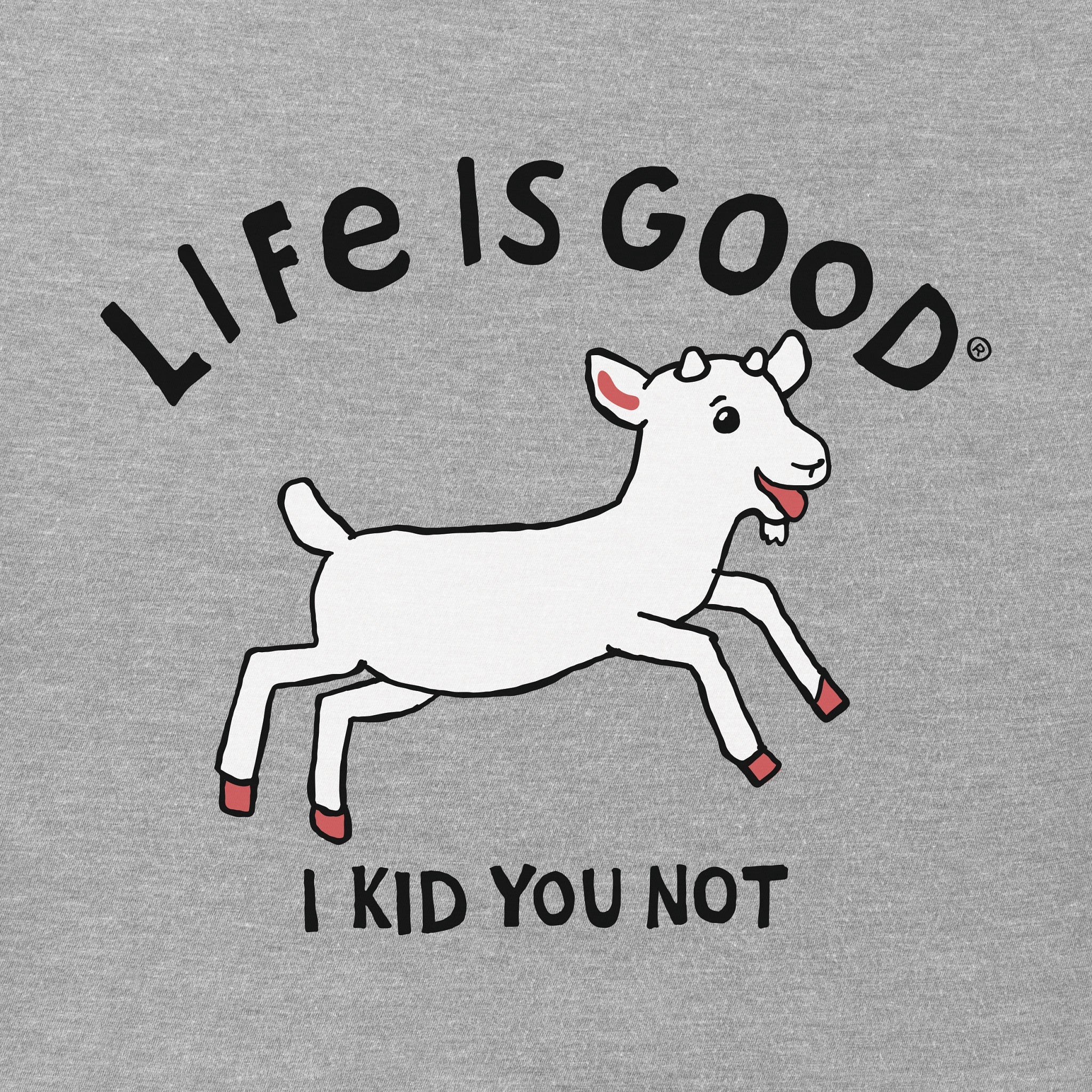 Women's Jumping Baby Goat Short Sleeve Crusher Tee