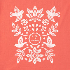 Women's Folk Art Garden Short Sleeve Tee