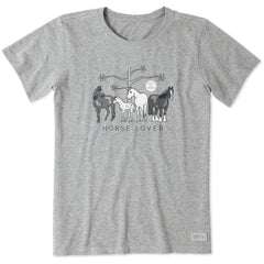 Women's Horse Lover Short Sleeve Crusher Tee