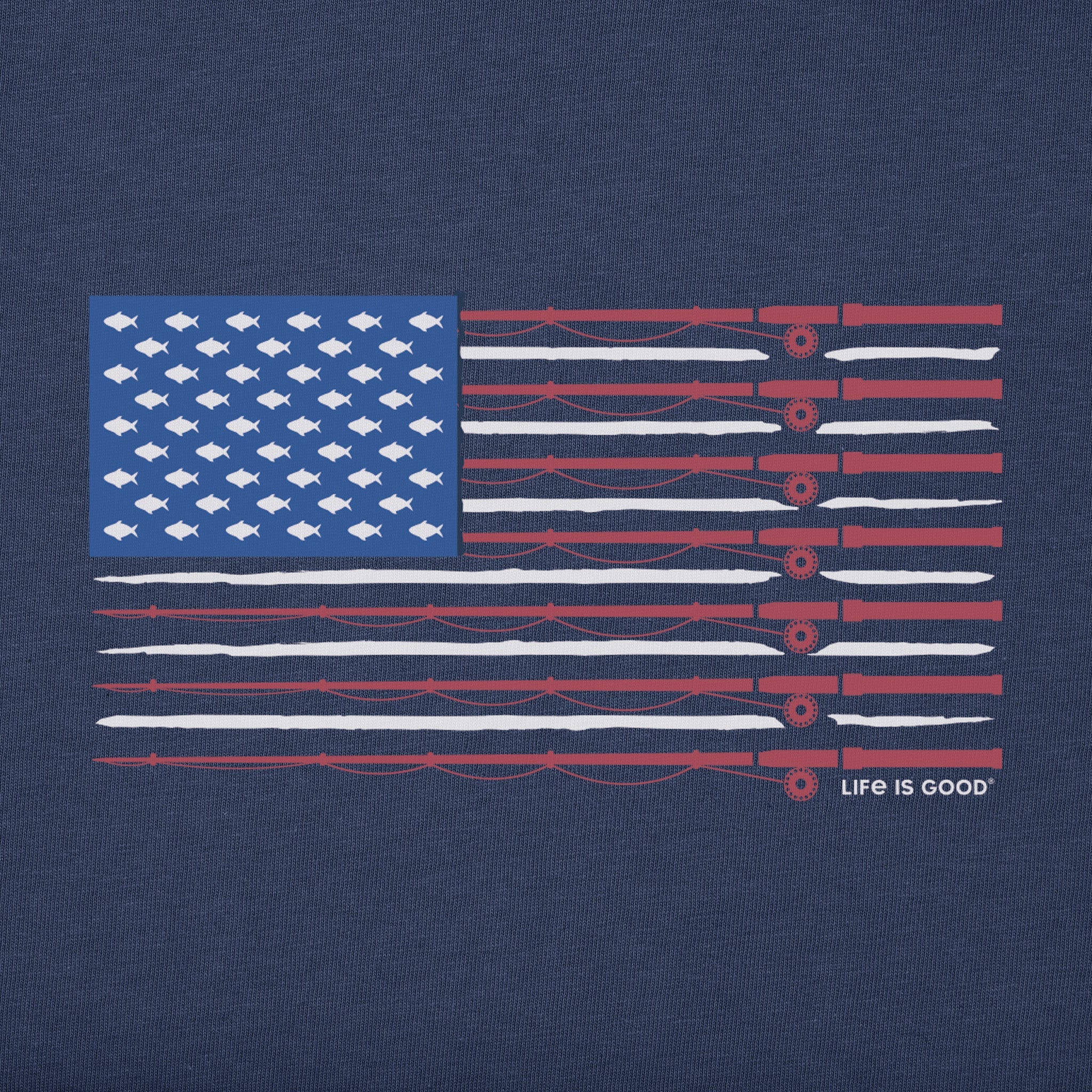 Men's Fishing Flag Short Sleeve Tee