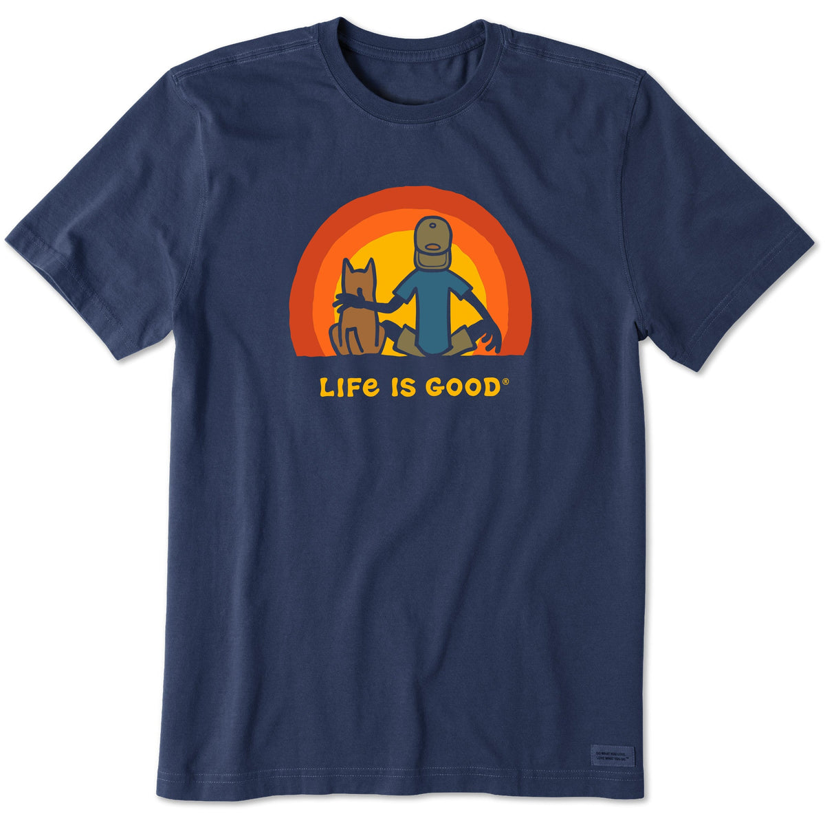 Men's Sunset Buddies Jake and Rocket Short Sleeve Crusher Tee