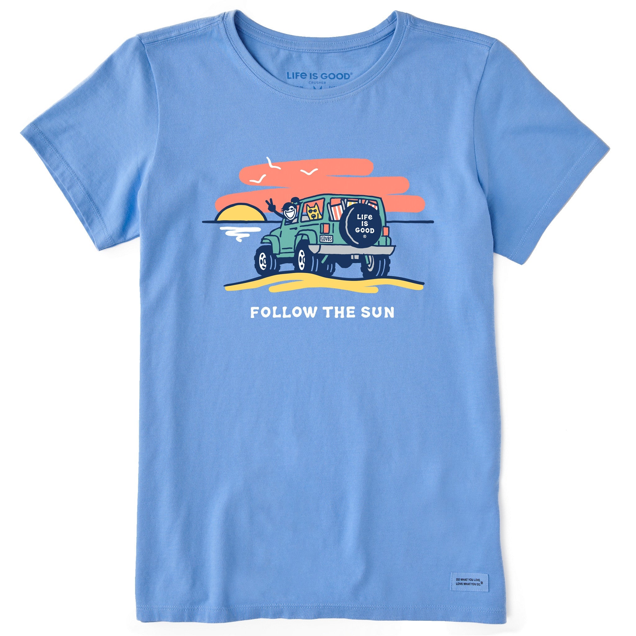 Women's Jackie and Rocket Follow The Sun 4x4 Short Sleeve Tee