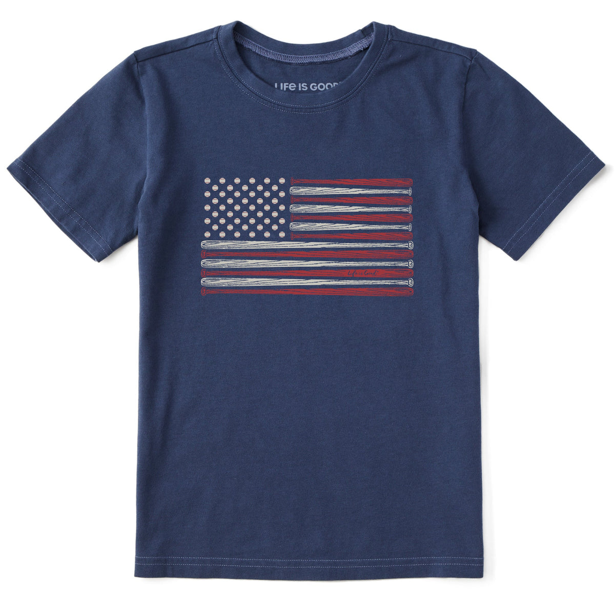 Kids The United States of Baseball Short Sleeve Crusher Tee