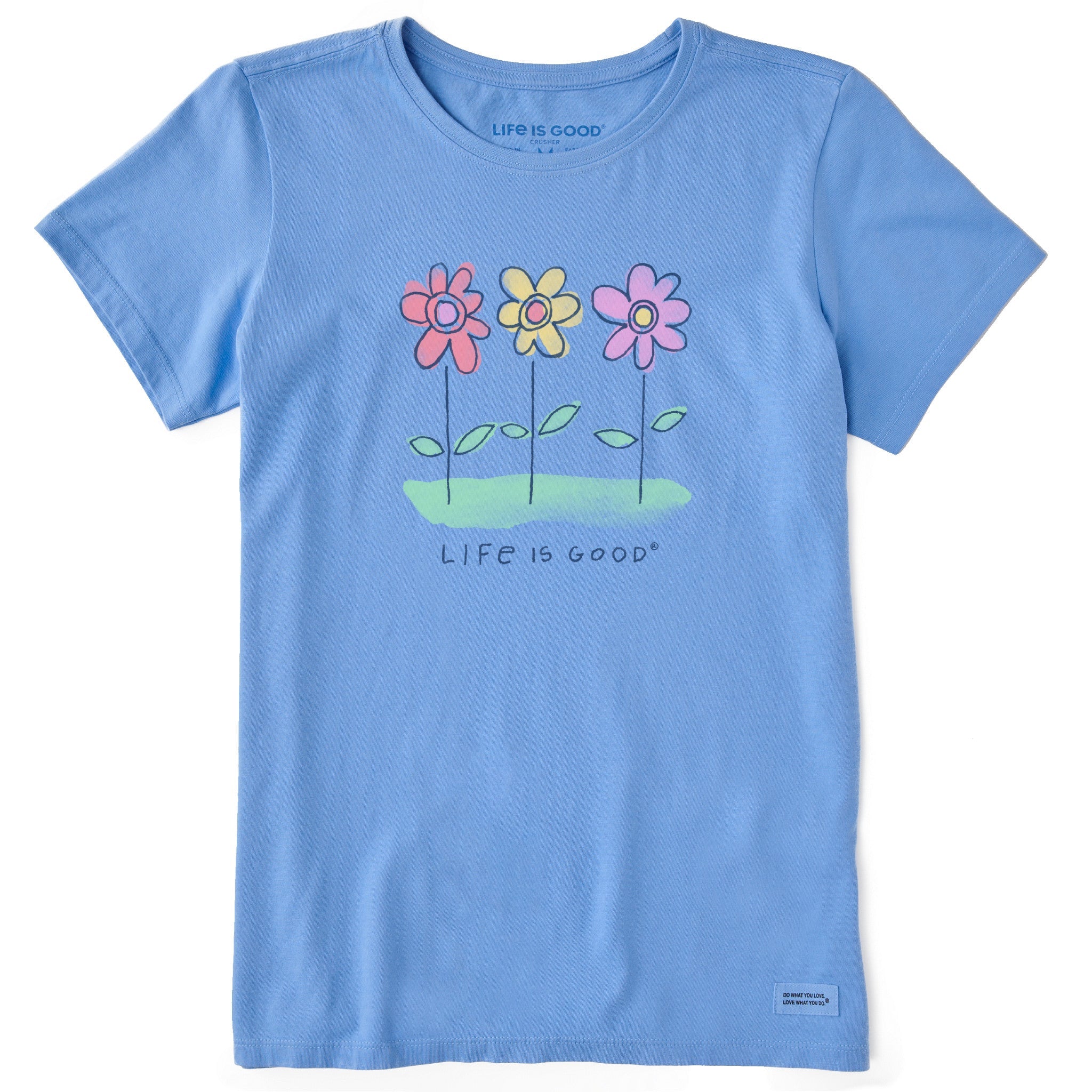 Women's 3 Happy Flowers Short Sleeve Tee