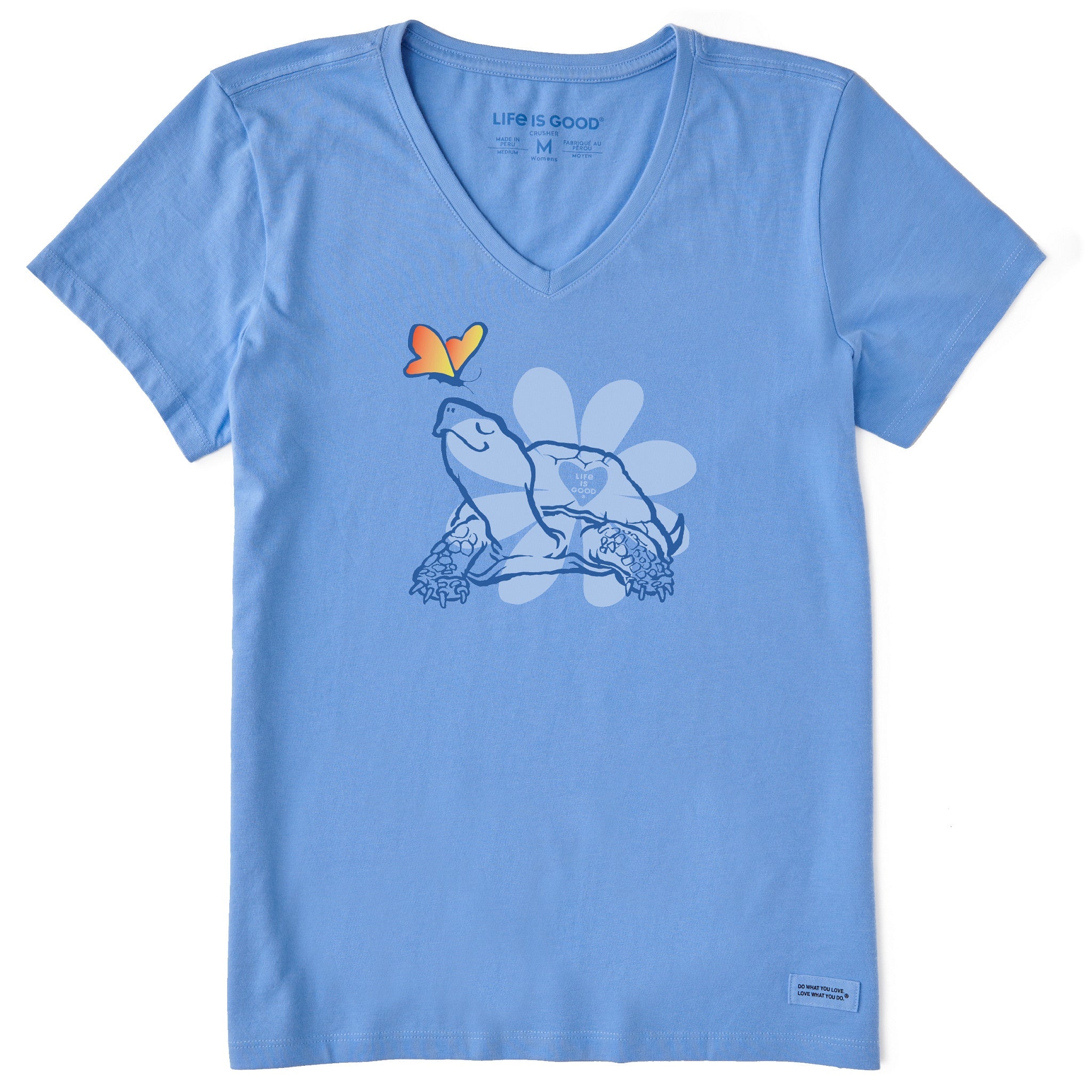 Women's Daisy Turtle Short Sleeve Vee