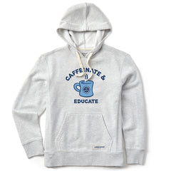 Women's Caffeinate and Educate Simply True Fleece Hoodie