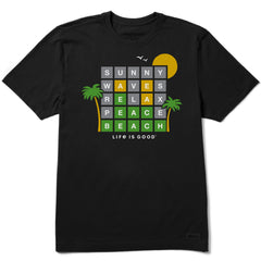 Men's Beach Word Game Short Sleeve Tee