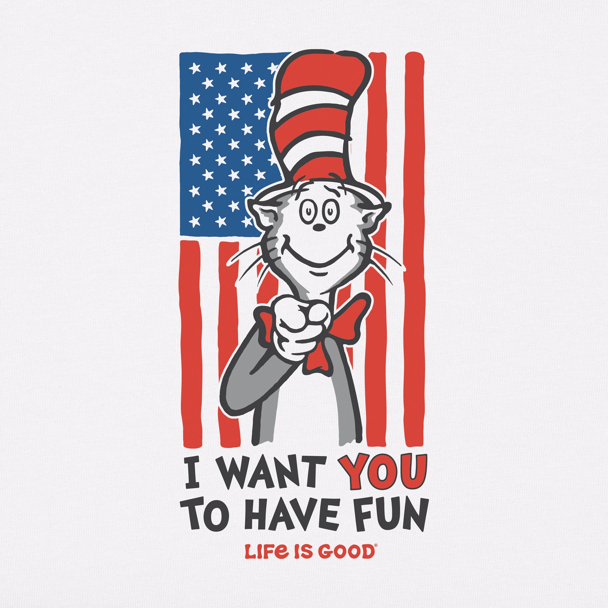 Women's Cat in the Hat Wants You Short Sleeve Crusher Tee