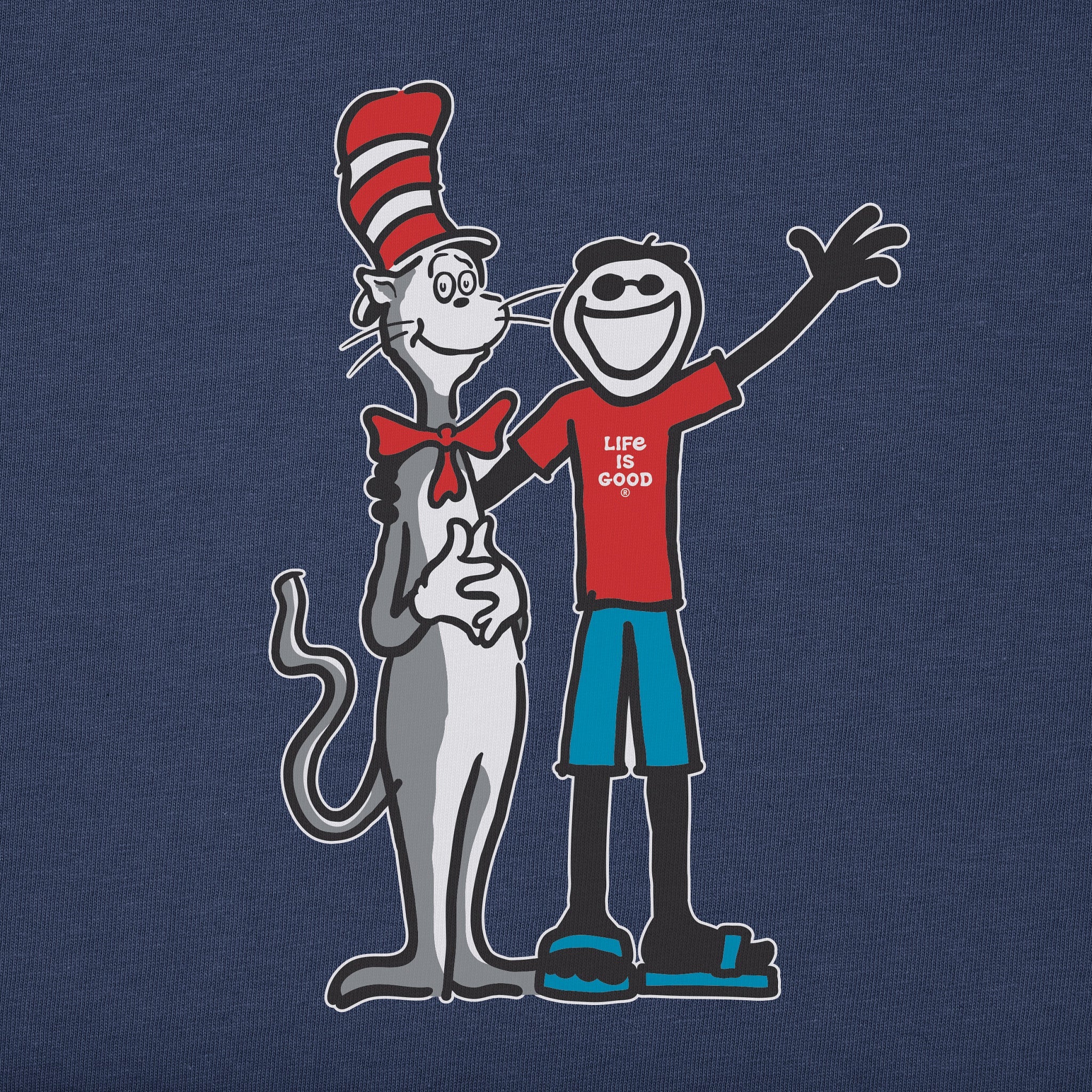 Kids Jake & The Cat in the Hat Short Sleeve Crusher Tee