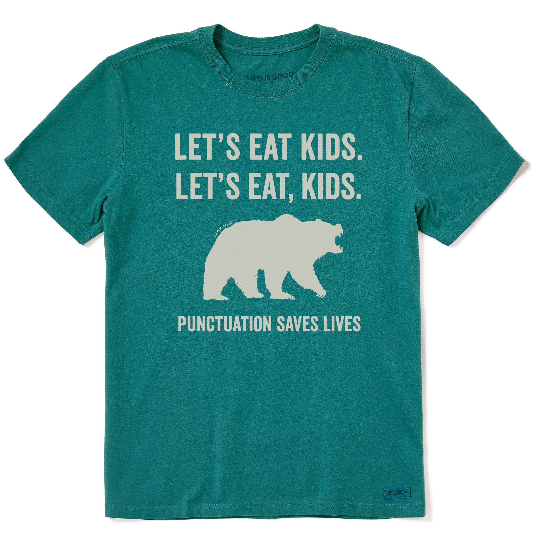 Men's Let's Eat, Kids Short Sleeve Crusher Tee