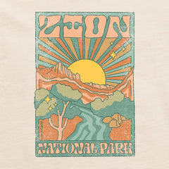 Men's Zion National Park Psychedelic Scene Short Sleeve Crusher Tee