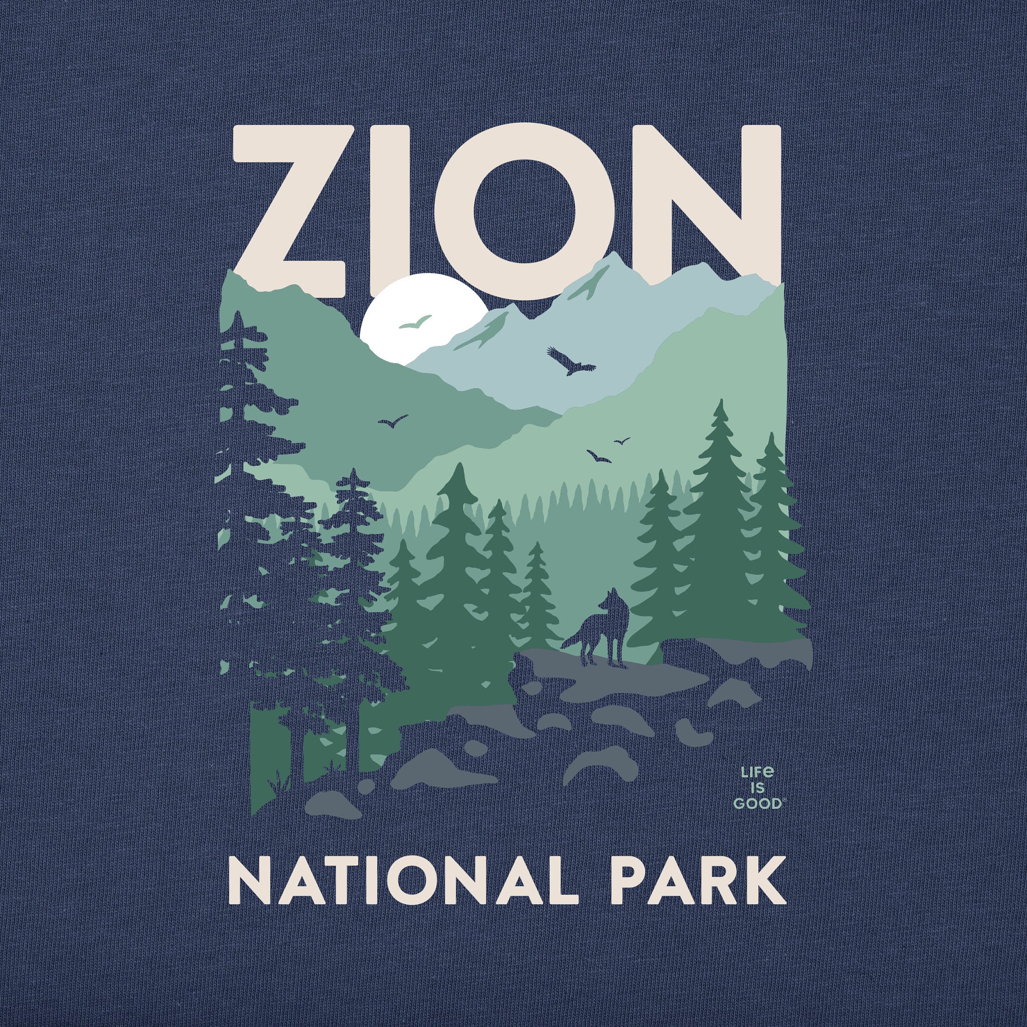 Men's Zion Wolf Short Sleeve Crusher Tee