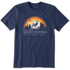 Men's Yellowstone National Park Buck Short Sleeve Crusher Tee