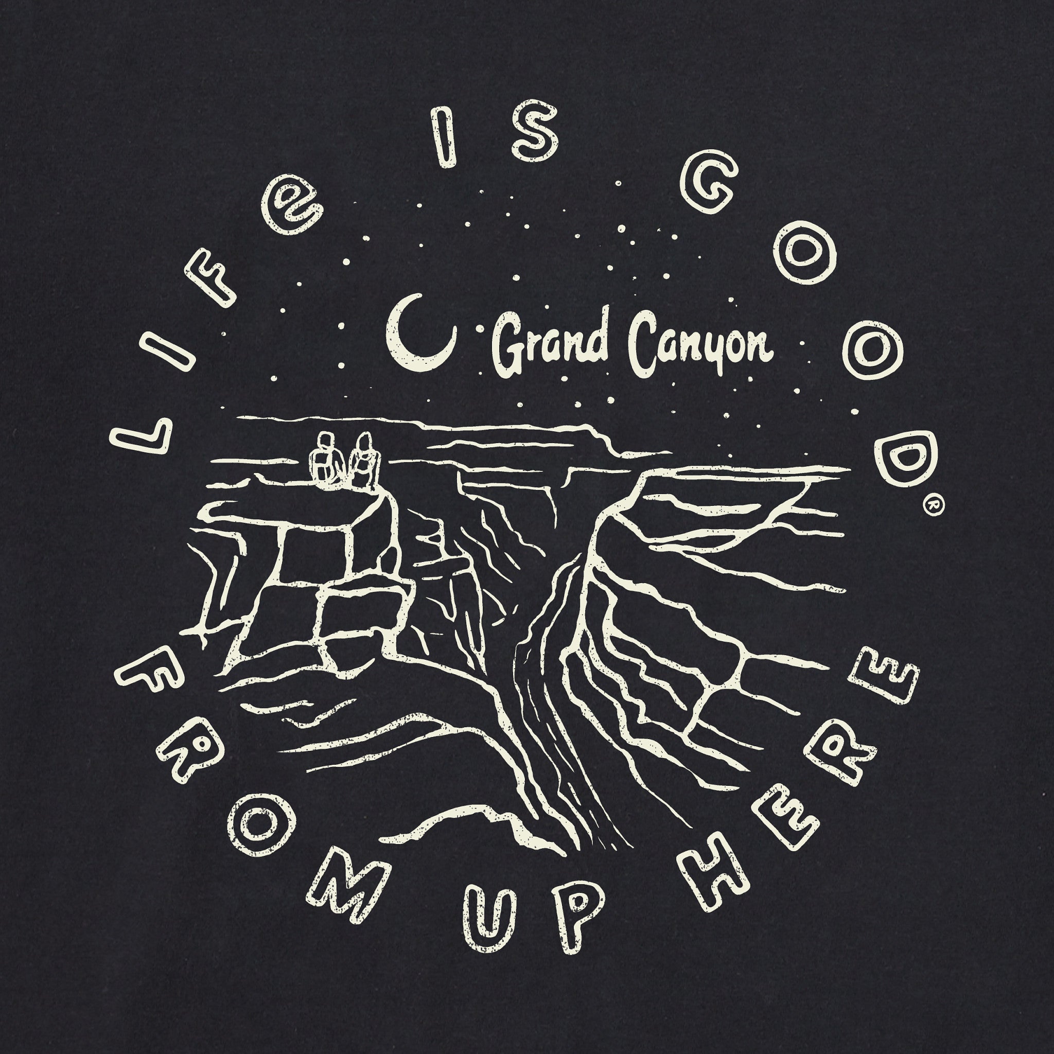Women's Grand Canyon From Up Here Short Sleeve Crusher Tee