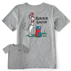 Kids The Cat Scratch Golfer Short Sleeve Crusher Tee