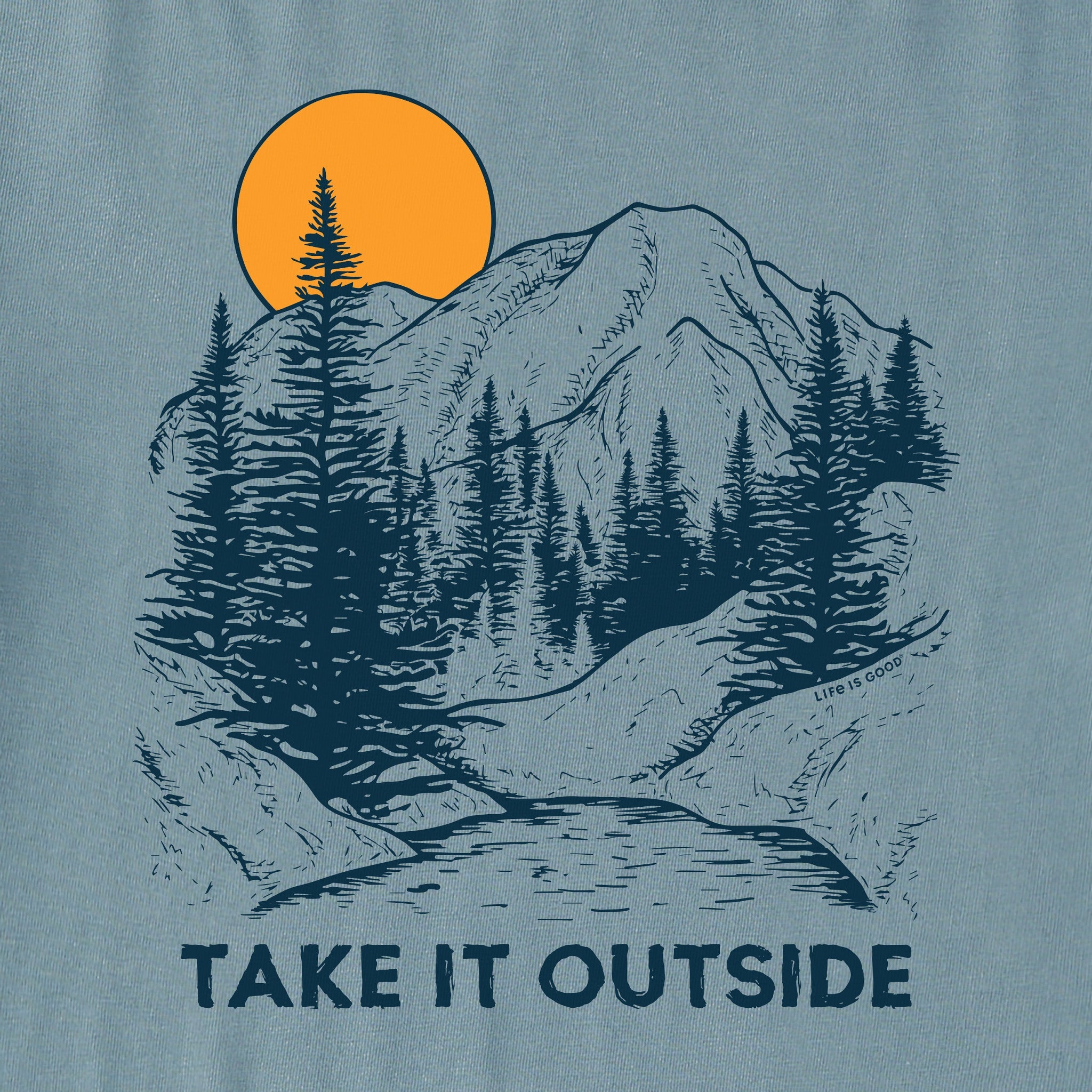 Men's Take it Outside Mountains Simply True Fleece Crew