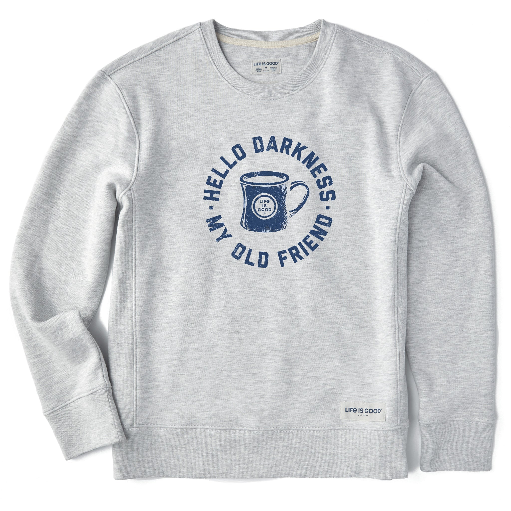 Women's Hello Darkness My Old Friend Simply True Fleece Crew