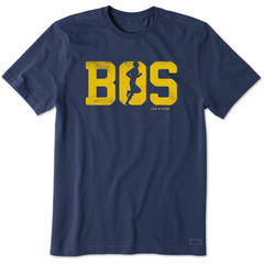 Men's Run Boston Men Silhouette Short Sleeve Tee