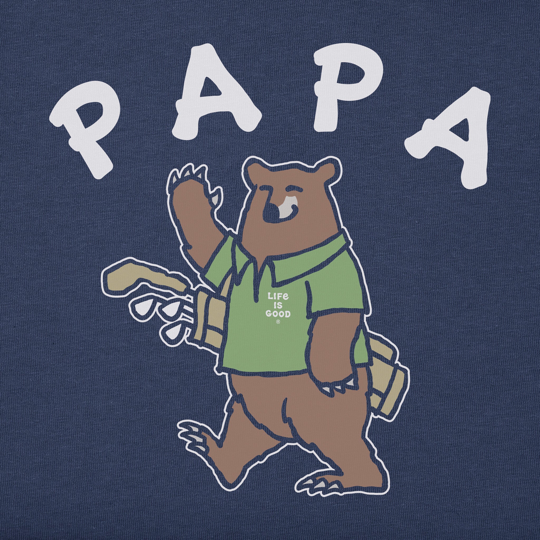 Men's Papa Bear Golfer Short Sleeve Crusher Tee