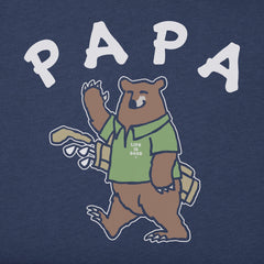 Men's Papa Bear Golfer Short Sleeve Crusher Tee