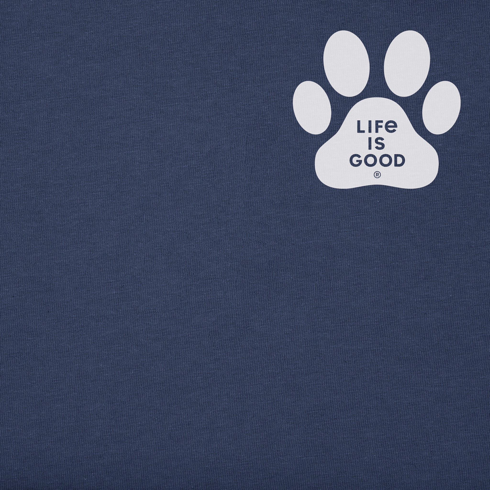 Men's Vertical USA Flag Dog Paws Short Sleeve Crusher Tee