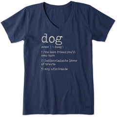 Women's Dog Defined Short Sleeve Crusher Vee