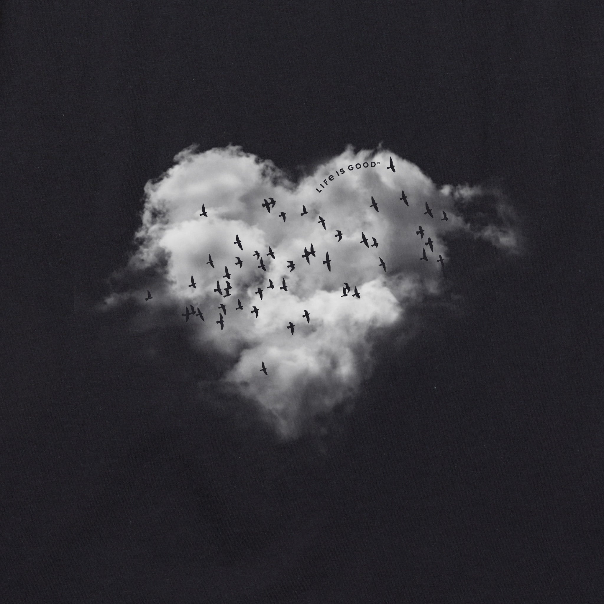 Women's Heart Clouds Short Sleeve Vee