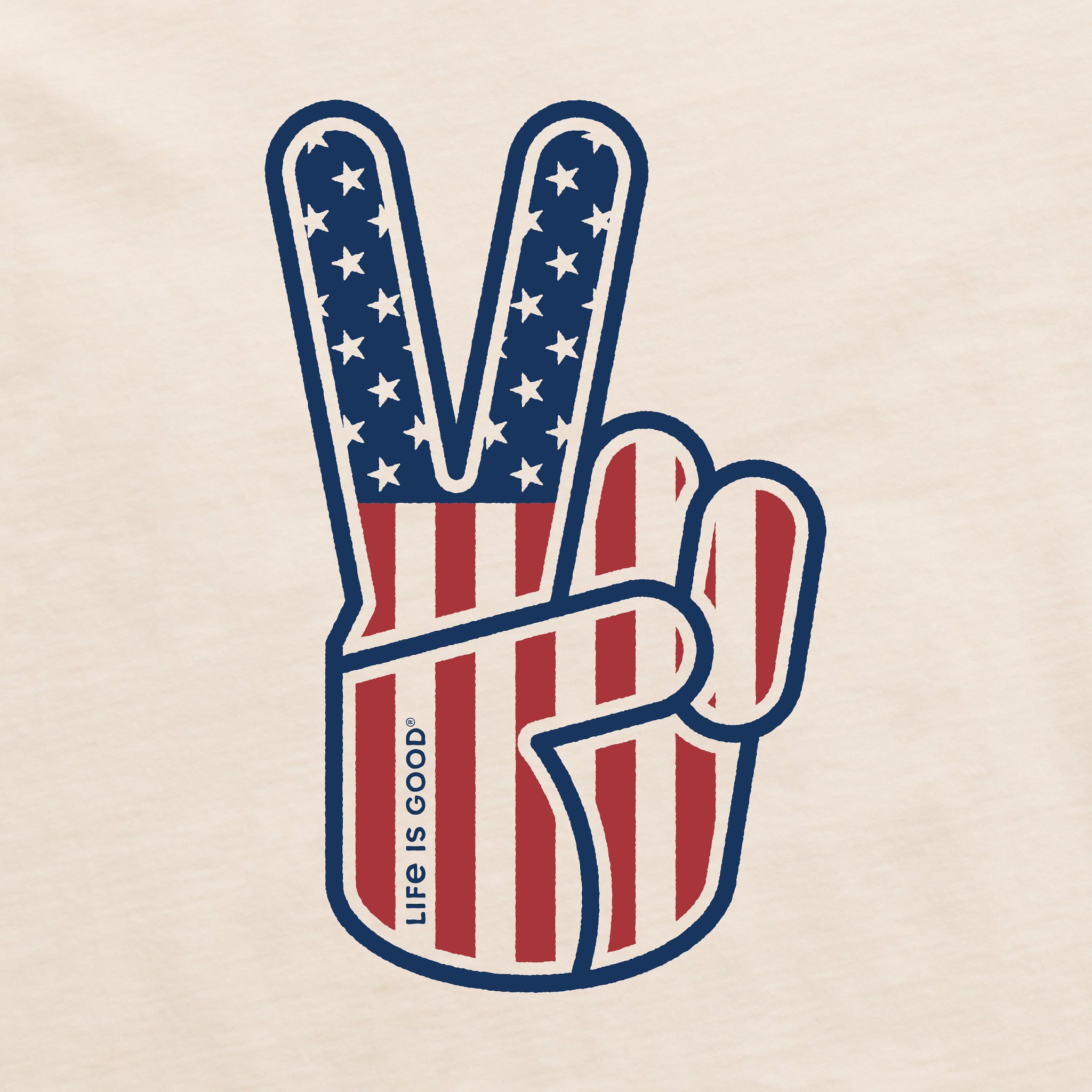 Men's USA Peace Sign Short Sleeve Crusher Tee