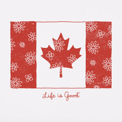 Women's Canadian Flag Daisies Short Sleeve Tee