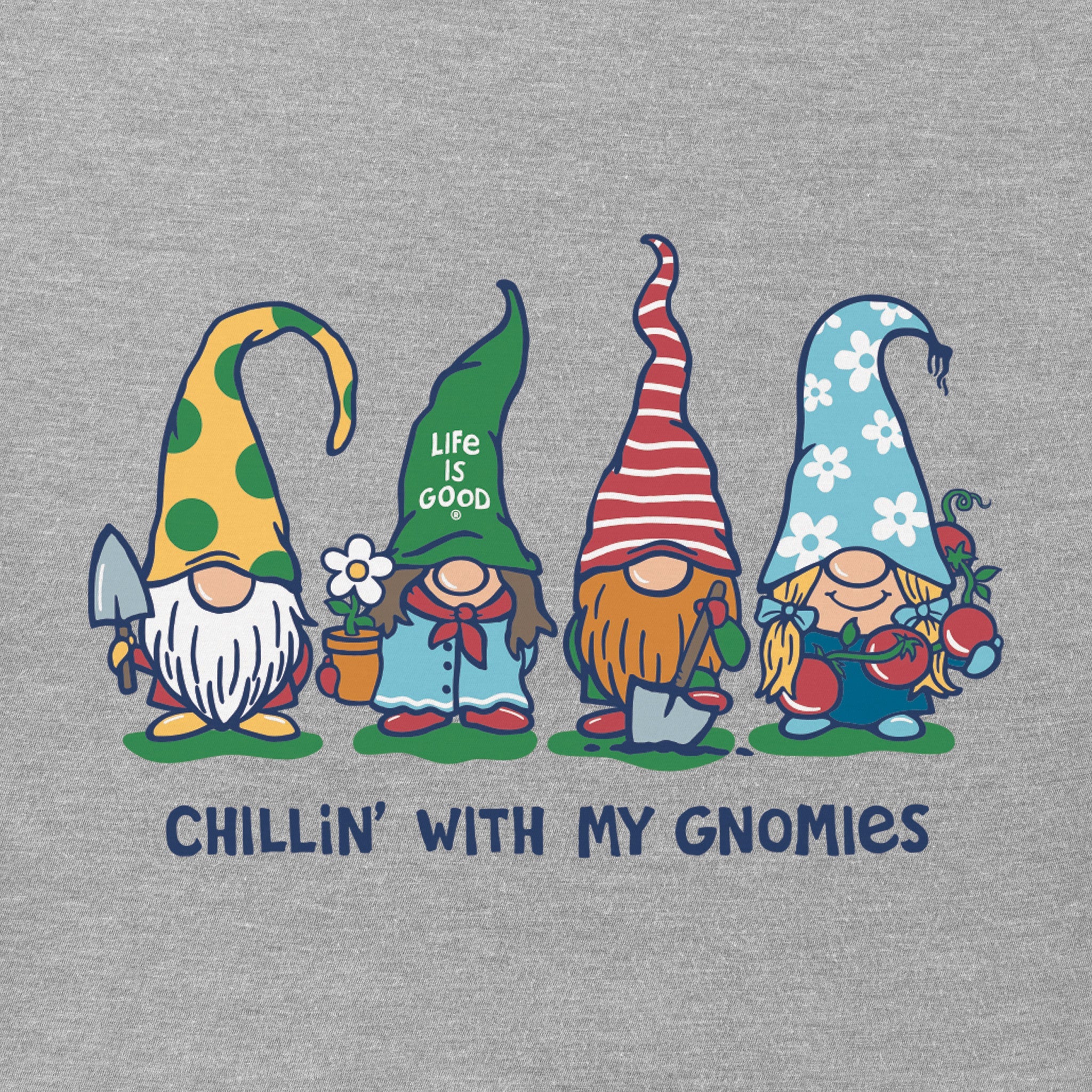Women's Garden Gnomies Chillin' Short Sleeve Vee