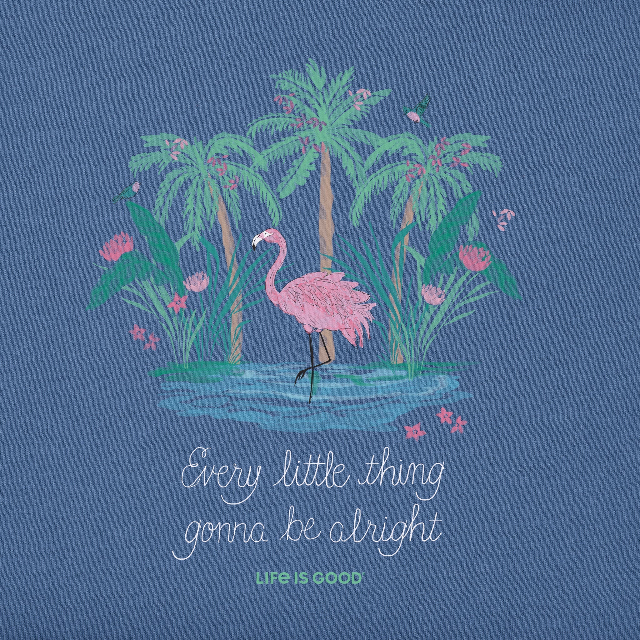Women's Every Little Thing Flamingo Short Sleeve Vee