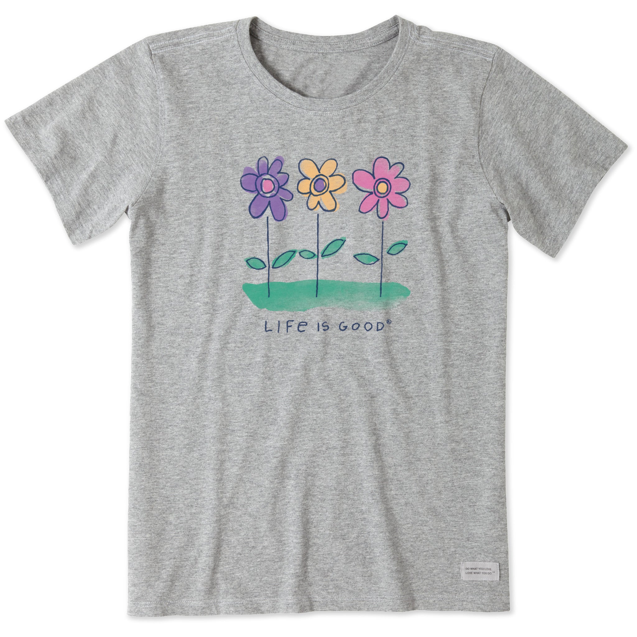 Women's 3 Happy Flowers Short Sleeve Tee