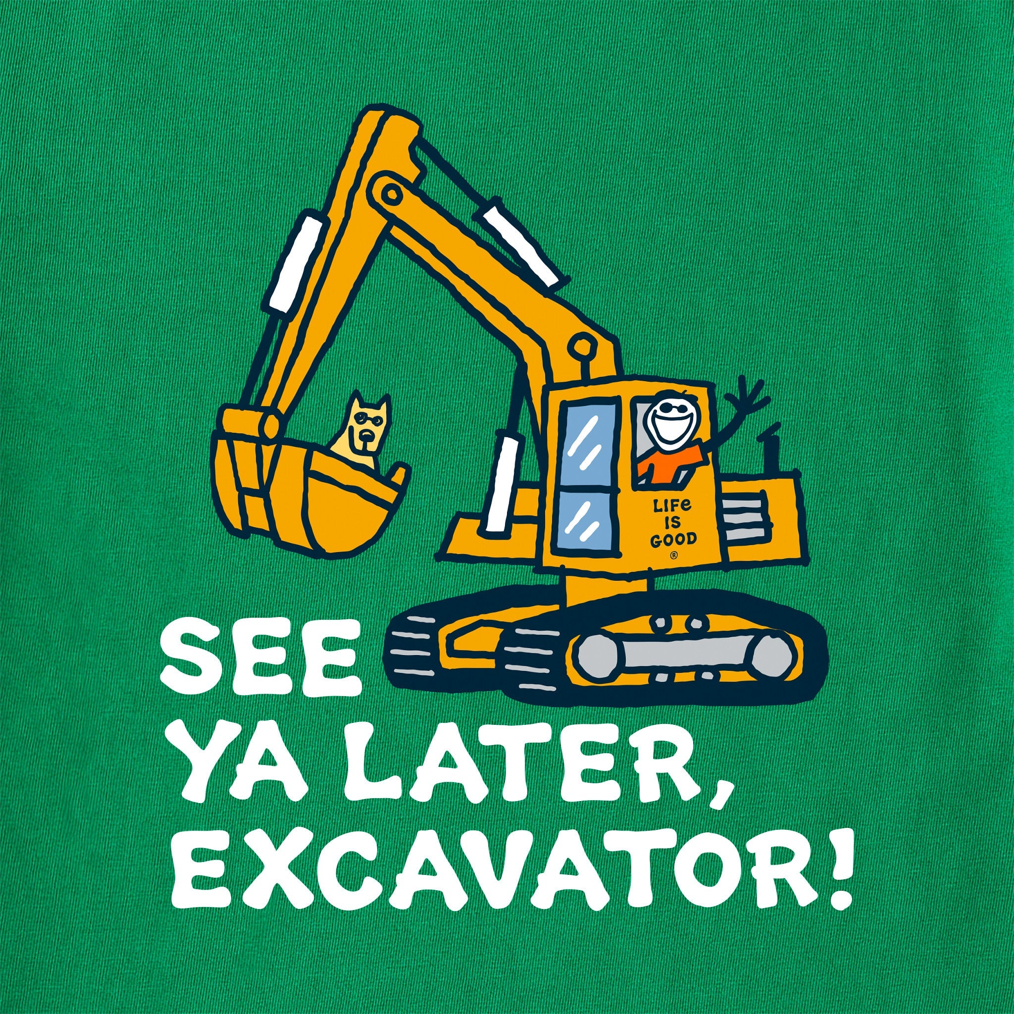 Kids Jake and Rocket Excavator Short Sleeve Crusher Tee