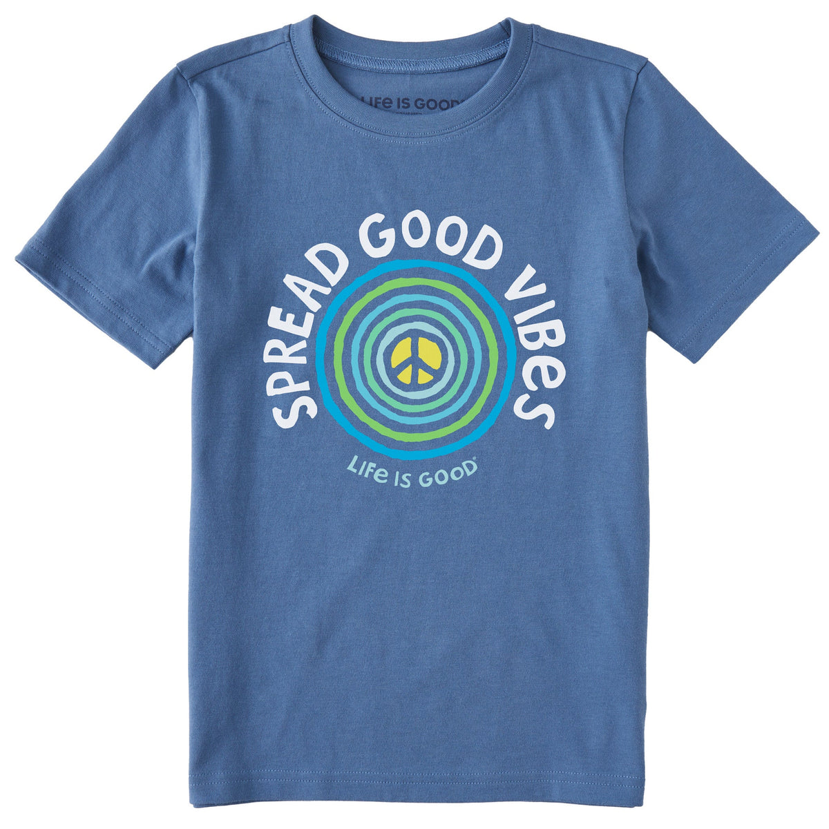 Kids Spread Good Vibes Circles Short Sleeve Crusher Tee
