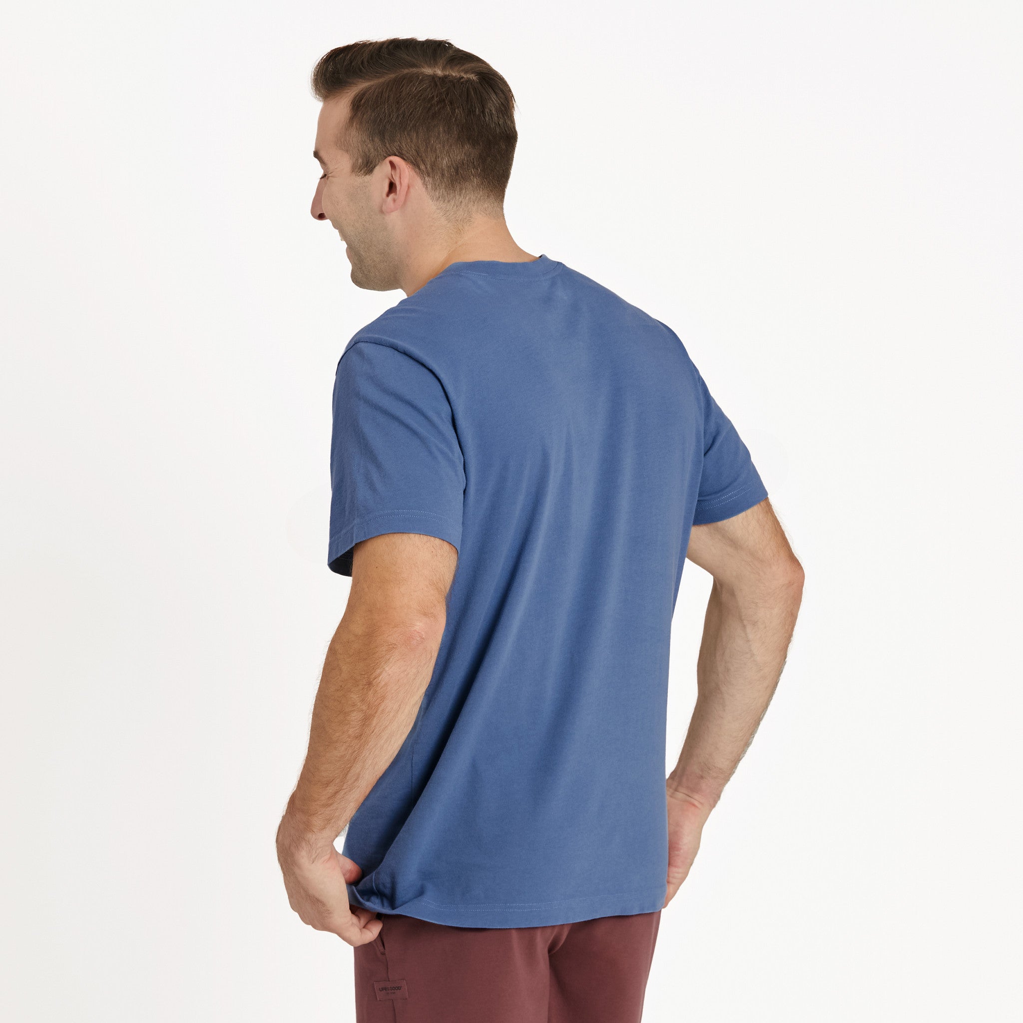 Men's Solid Short Sleeve Crusher-LITE Henley