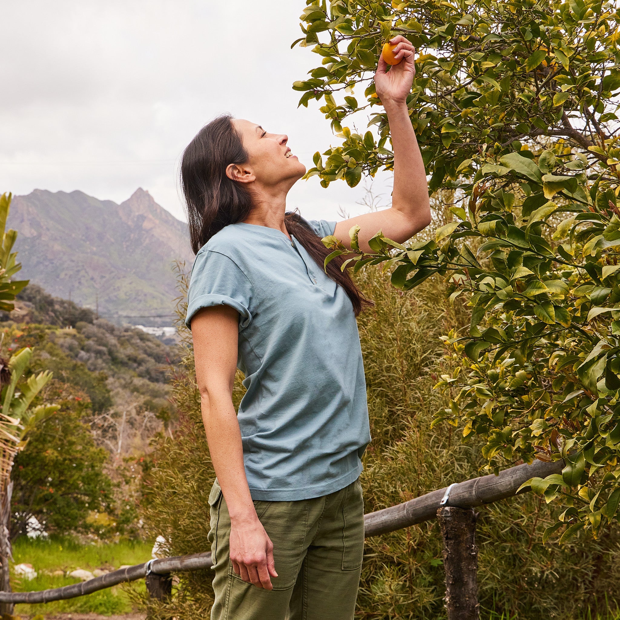Men's Solid Short Sleeve Crusher-LITE Henley