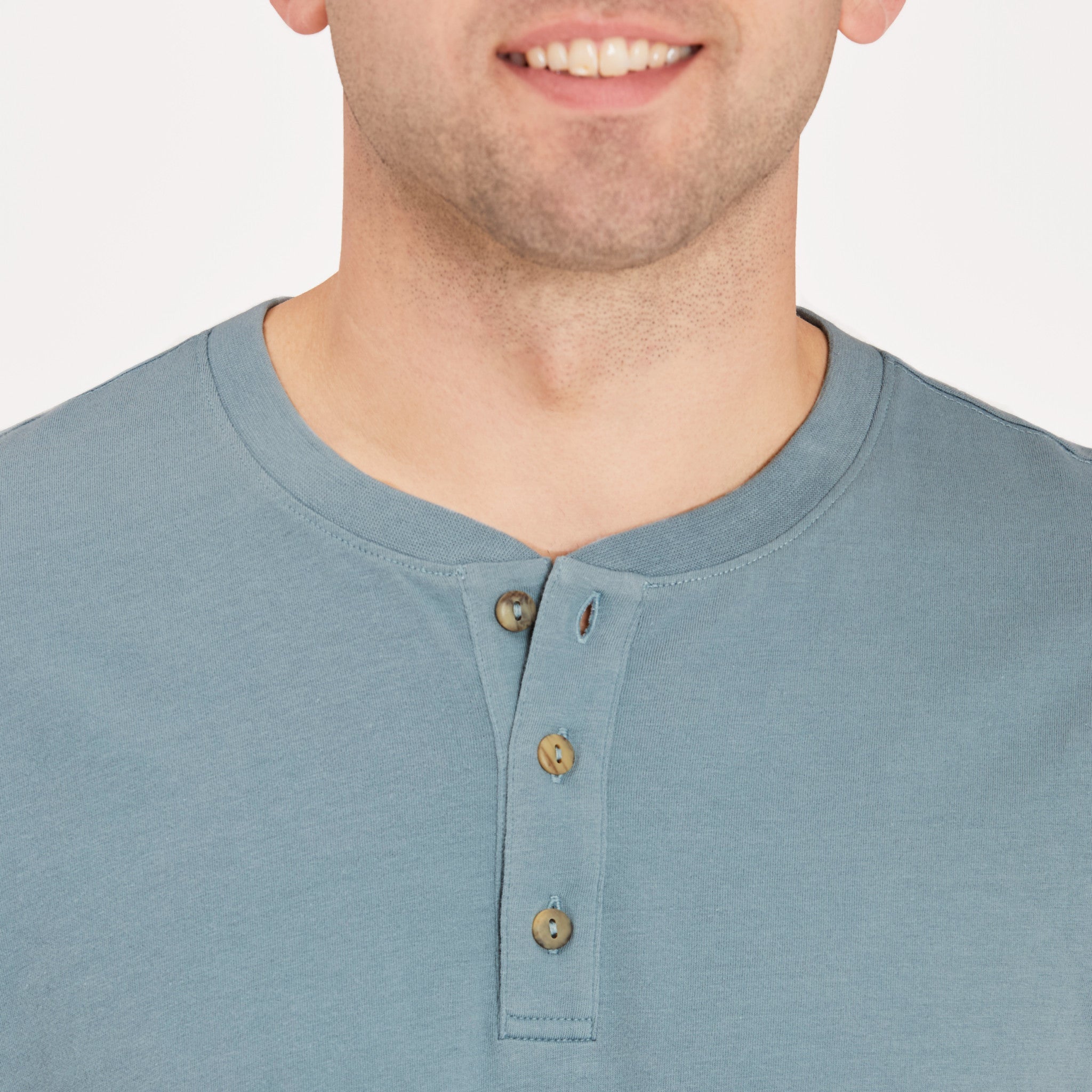 Men's Solid Short Sleeve Crusher-LITE Henley