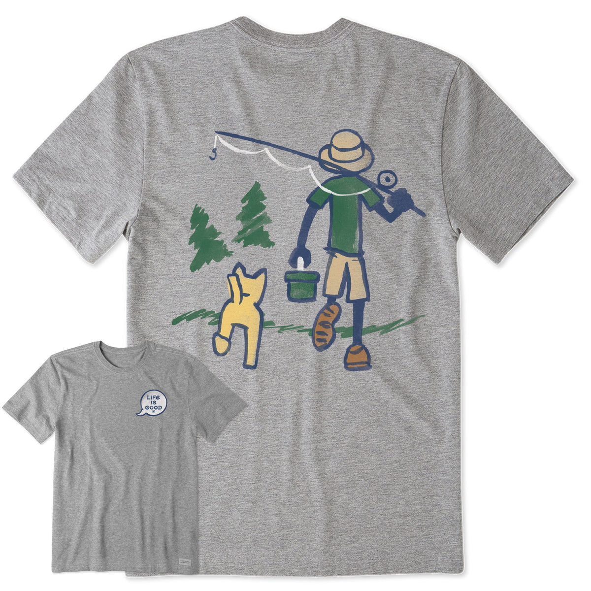 Men's Jake and Rocket Fishing Walk Short Sleeve Tee