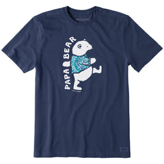 Men's Papa Bear Tie Dye Short Sleeve Crusher Tee