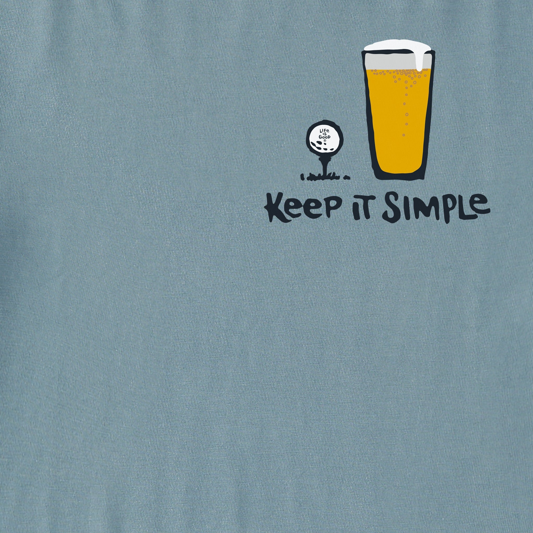 Men's Keep it Simple Golf & Beer Short Sleeve Crusher Tee