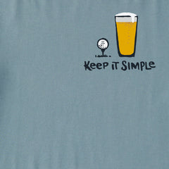 Men's Keep it Simple Golf & Beer Short Sleeve Crusher Tee