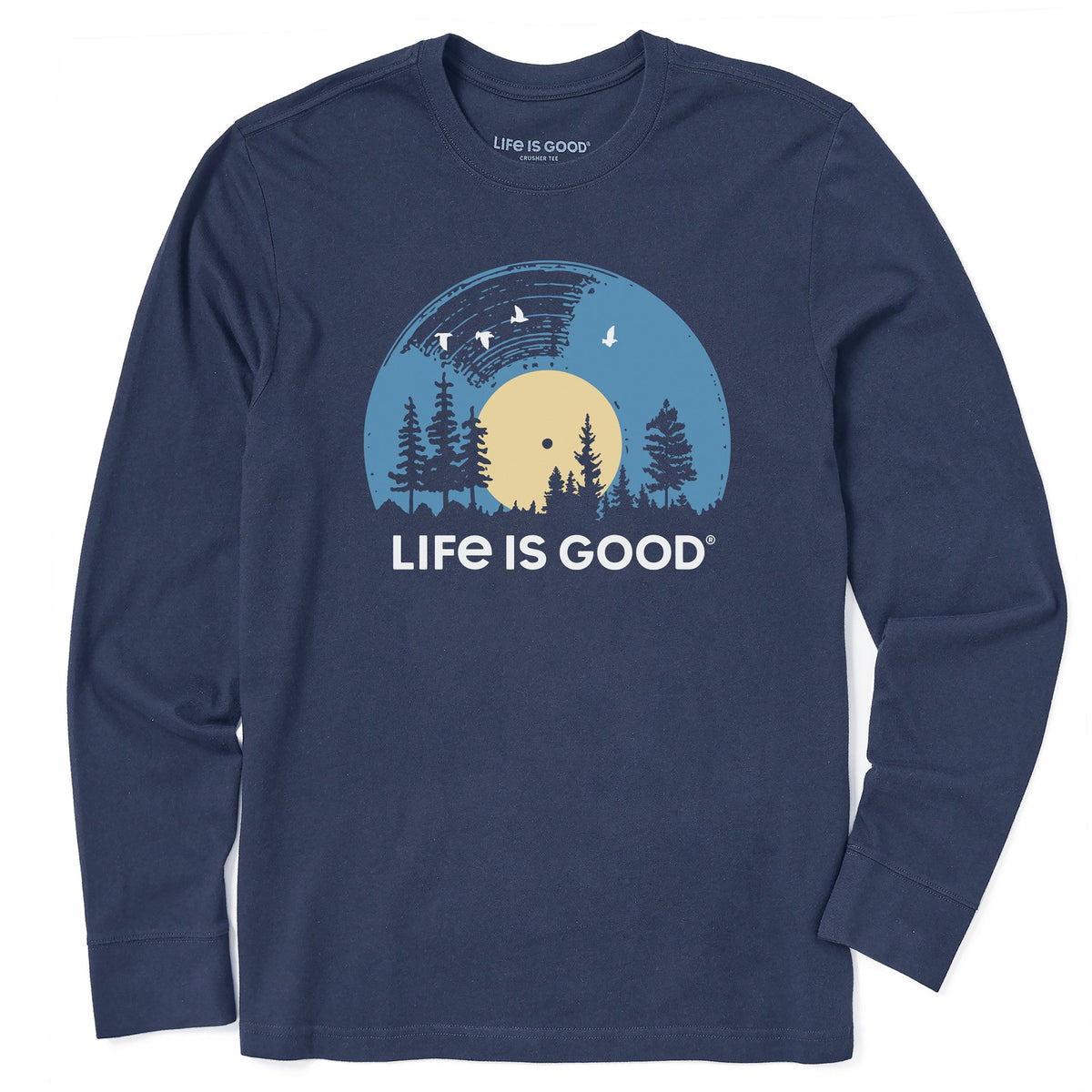 Men's Vinyl Sunset Long Sleeve Crusher Tee