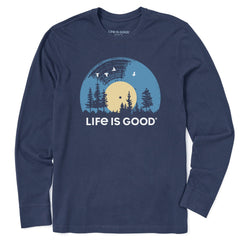 Men's Vinyl Sunset Long Sleeve Crusher Tee