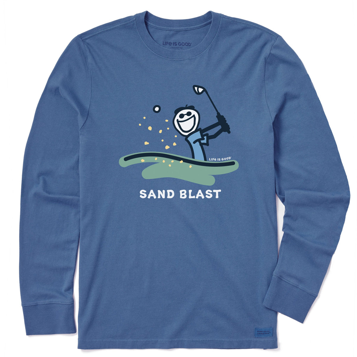 Men's Sand Blast Golf Long Sleeve Crusher Tee