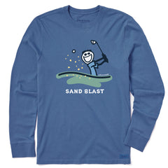 Men's Sand Blast Golf Long Sleeve Crusher Tee